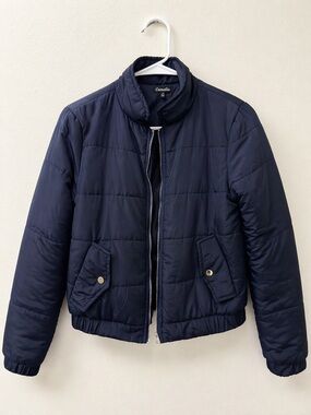 Camelia Navy Quilted Puffer Jacket